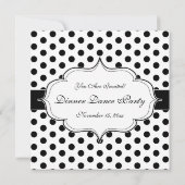 Eenvoudig zwart-wit poladots, basispatroon kaart (Achterkant)