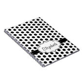 Eenvoudig zwart-wit poladots, basispatroon notitieboek (Rechterzijde)