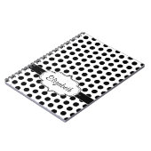 Eenvoudig zwart-wit poladots, basispatroon notitieboek (Linkerzijde)