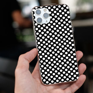 Eenvoudig zwart-wit POlka Dots klassiek monochroom Case-Mate iPhone Case