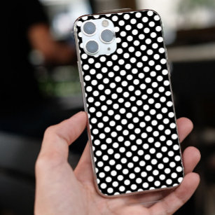 Eenvoudig zwart-wit POlka Dots klassiek monochroom Case-Mate iPhone Case