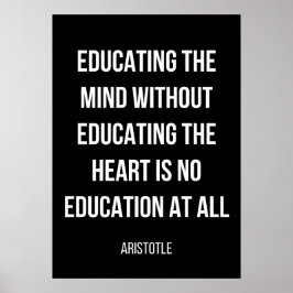 Eenvoudig zwart-wit poster voor afstuderen