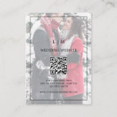 Eenvoudig zwart-wit QR-code voor foto's Informatiekaartje (Voorkant)