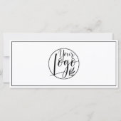 Eenvoudig zwart-wit rand cadeaubon logo (Achterkant)