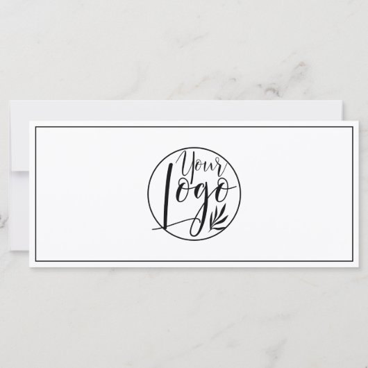 Eenvoudig zwart-wit rand cadeaubon logo (Achterkant)