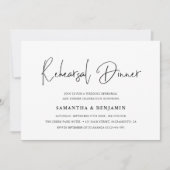 Eenvoudig zwart-wit repetitief diner kaart (Voorkant)