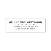 Eenvoudig, zwart, wit retouradres zelfinktende stempel (Design)