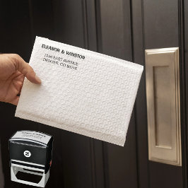 Eenvoudig zwart-wit retouradres  zelfinktende stempel