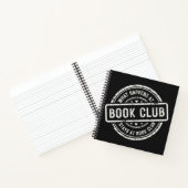 Eenvoudig zwart wit retro stijl boek club tijdschr (Binnen)