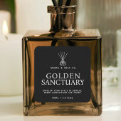 Eenvoudig zwart wit rood diffuser label