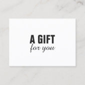 Eenvoudig zwart-wit schitterend cadeaubon kortingskaartje (Voorkant)