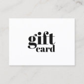 Eenvoudig zwart-wit schitterend cadeaubon kortingskaartje (Voorkant)