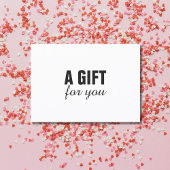 Eenvoudig zwart-wit schitterend cadeaubon kortingskaartje