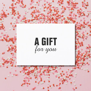 Eenvoudig zwart-wit schitterend cadeaubon kortingskaartje