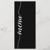 Eenvoudig Zwart-wit Script Aangepaste maaltijden B Menu (Achterkant)