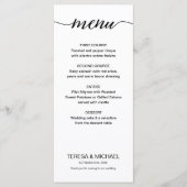 Eenvoudig Zwart-wit Script Aangepaste maaltijden B Menu (Voorkant)