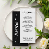 Eenvoudig Zwart-wit Script Aangepaste maaltijden B Menu