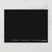 Eenvoudig zwart-wit script Business Dank u Briefkaart (Achterkant)