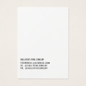 Eenvoudig zwart-wit script dat Ketting retour Visitekaartje (Achterkant)