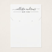 Eenvoudig zwart-wit script dat Ketting retour Visitekaartje (Voorkant)