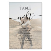 Eenvoudig zwart wit script noemt foto's bruiloft kaart (Voorkant)