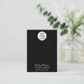 Eenvoudig zwart-wit sieraardenscherm visitekaartje (Staand voorkant)