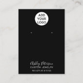 Eenvoudig zwart-wit sieraardenscherm visitekaartje (Voorkant)