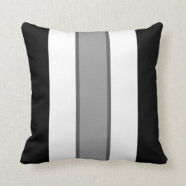 Eenvoudig zwart-wit Sierkussen 16-inch vierkant