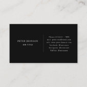 Eenvoudig Zwart-wit Social Media Company Logo Visitekaartje (Voorkant)