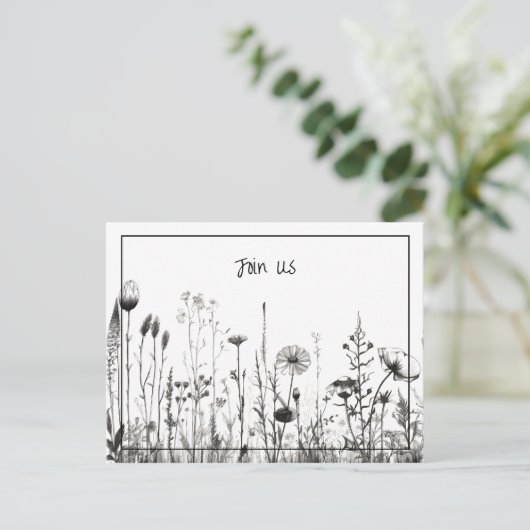 Eenvoudig zwart-wit sparen de Datum Feestdagenkaart (Staand voorkant)