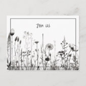 Eenvoudig zwart-wit sparen de Datum Feestdagenkaart (Voorkant)