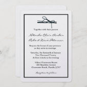 Eenvoudig zwart-wit Stropdas De knoop nodigt uit Kaart (Voorkant / Achterkant)