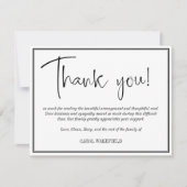 Eenvoudig zwart wit sympathie bedankt (Voorkant)