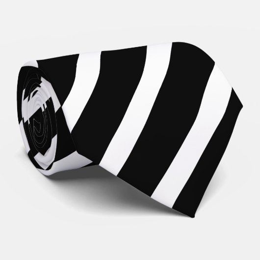 Eenvoudig zwart-wit tapatroop minimumaantal stropdas (Opgerold)