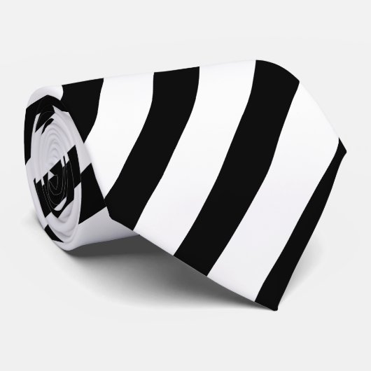 Eenvoudig zwart-wit tapatroop minimumaantal stropdas (Opgerold)