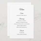 Eenvoudig zwart-wit Thanksgiving diner Menu (Voorkant / Achterkant)