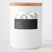 Eenvoudig zwart-wit tomatensalsa-label voedselcontainer etiket (Voorkant)
