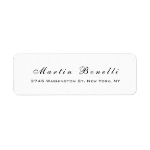 Eenvoudig zwart wit trendy kalligrafie script etiket