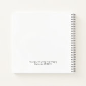 Eenvoudig zwart wit trouwdag gastenboek notitieboek (Achterkant)