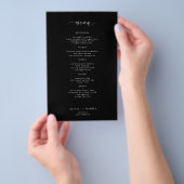 Eenvoudig zwart-wit trouwmenu van de begroting flyer (Hand)