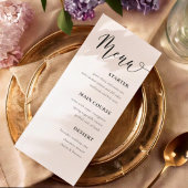 Eenvoudig zwart-wit trouwtafel menu