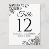 Eenvoudig Zwart & Wit Trouwtafelnummer (Voorkant)