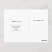 Eenvoudig zwart-wit tweeduizend foto Dank je wel Briefkaart (Achterkant)