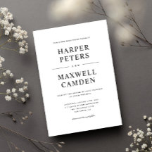 Eenvoudig zwart-wit Typografie Weddenschap