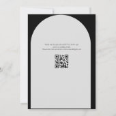 Eenvoudig zwart-wit | Uitnodiging tot weddenschapp (Achterkant)