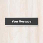 Eenvoudig Zwart-wit Uw Bericht Tekst Sjabloon Deurbordje