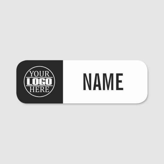 Eenvoudig zwart-wit uw Logo hier Naamplaatje (Voorkant)