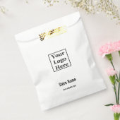 Eenvoudig zwart-wit - Uw Logo hier Sjabloon Bedankzakje (Gezegeld)