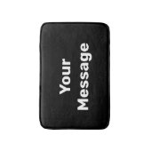 Eenvoudig zwart-wit Uw Sjabloon van de Tekst van h Badmat (Voorkant Verticaal)