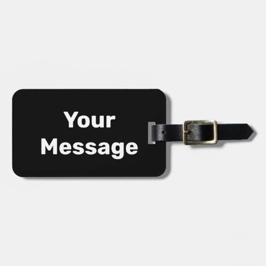 Eenvoudig zwart-wit Uw Sjabloon van de Tekst van h Bagagelabel (Voorkant horizontaal)